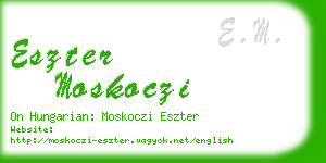 eszter moskoczi business card